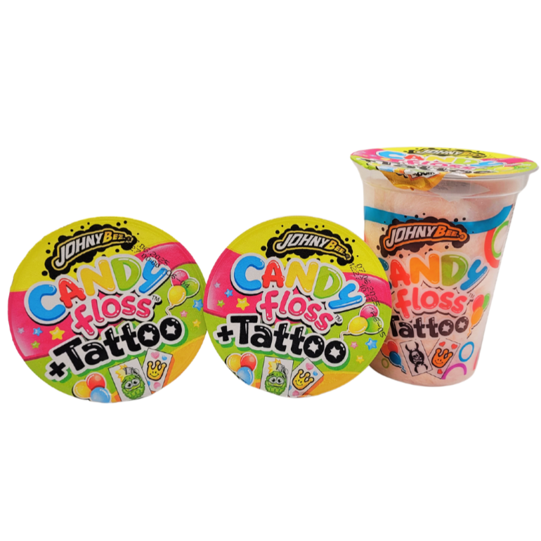Candy Floss Zuckerwatte + Tattoo je 20g im 4er Pack