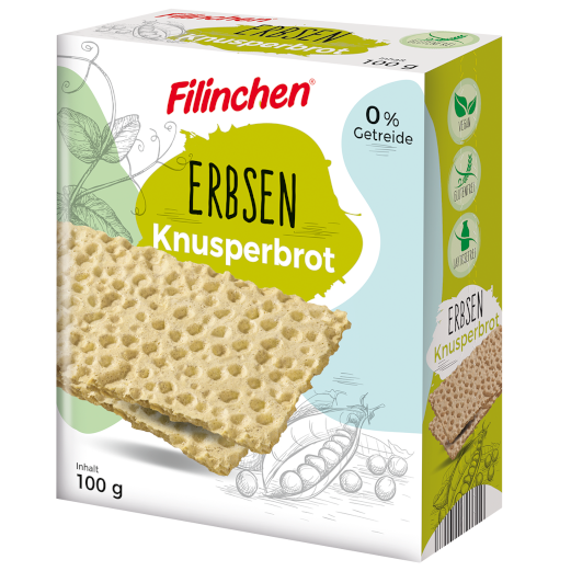 Filinchen Erbsen Knusperbrot je 100g im 4er Pack