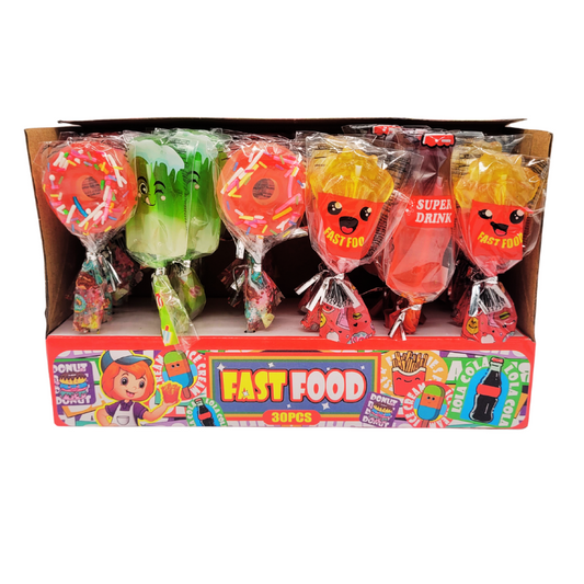Fast Food Lollypop Lolly je 15g im 10er Pack