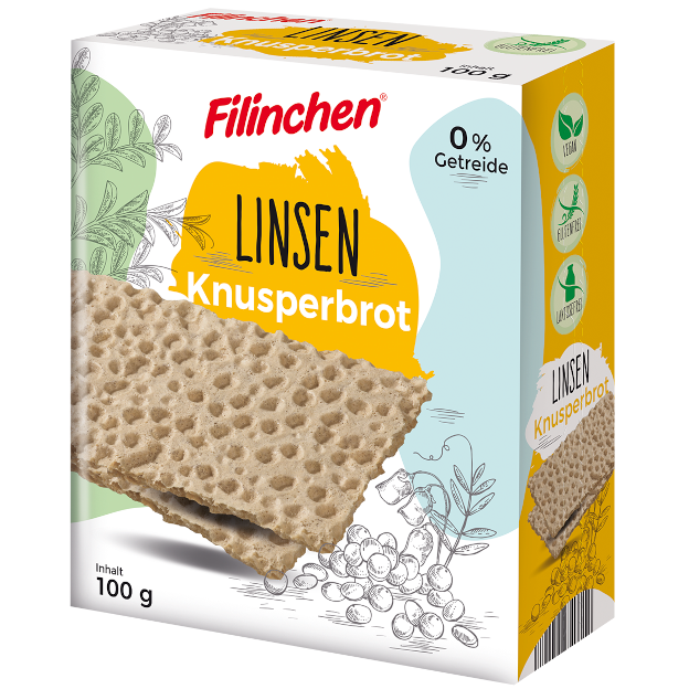 Filinchen Linsen Knusperbrot je 100g im 4er Pack