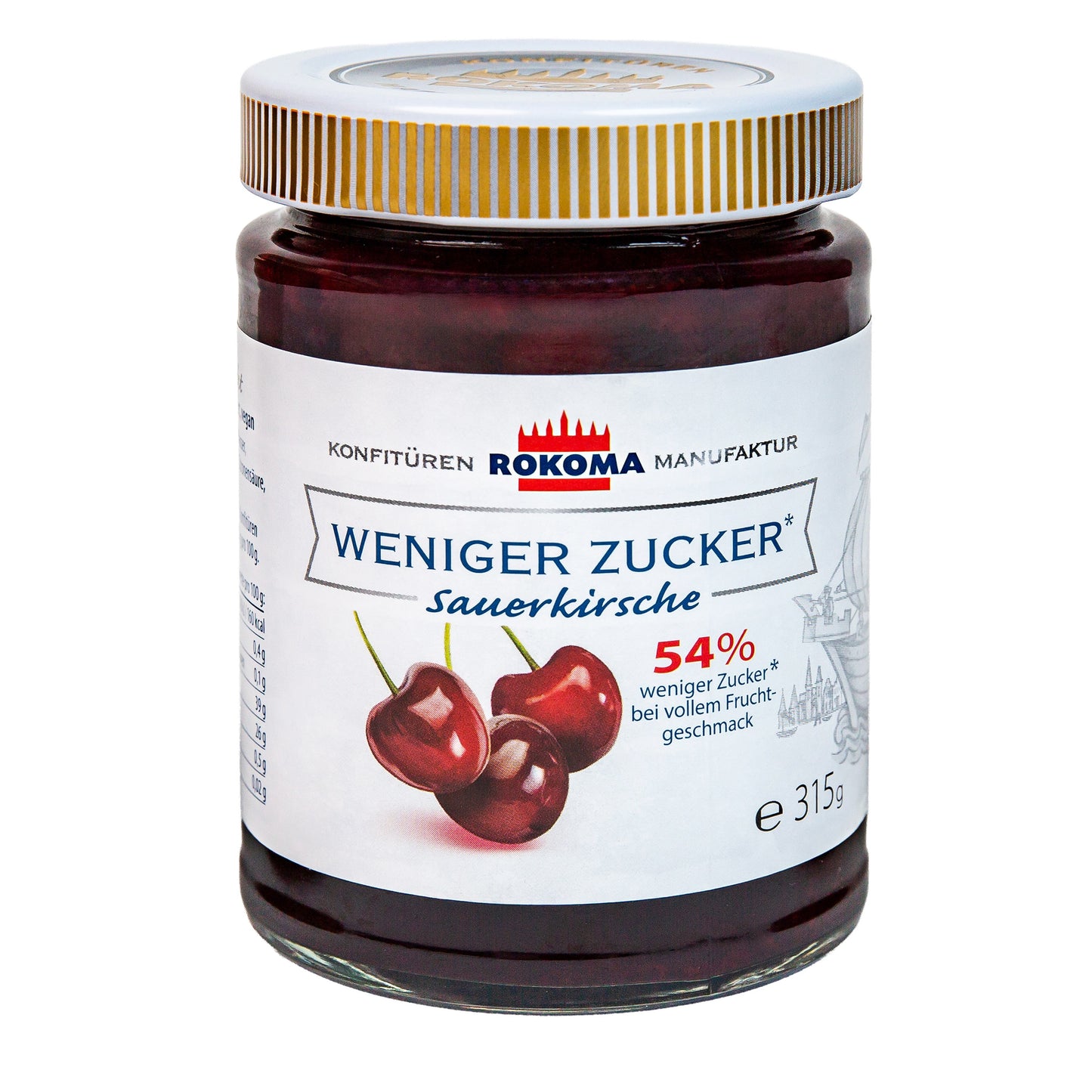 Rokoma Sauerkirsch-Fruchtaufstrich - weniger Zucker 315g