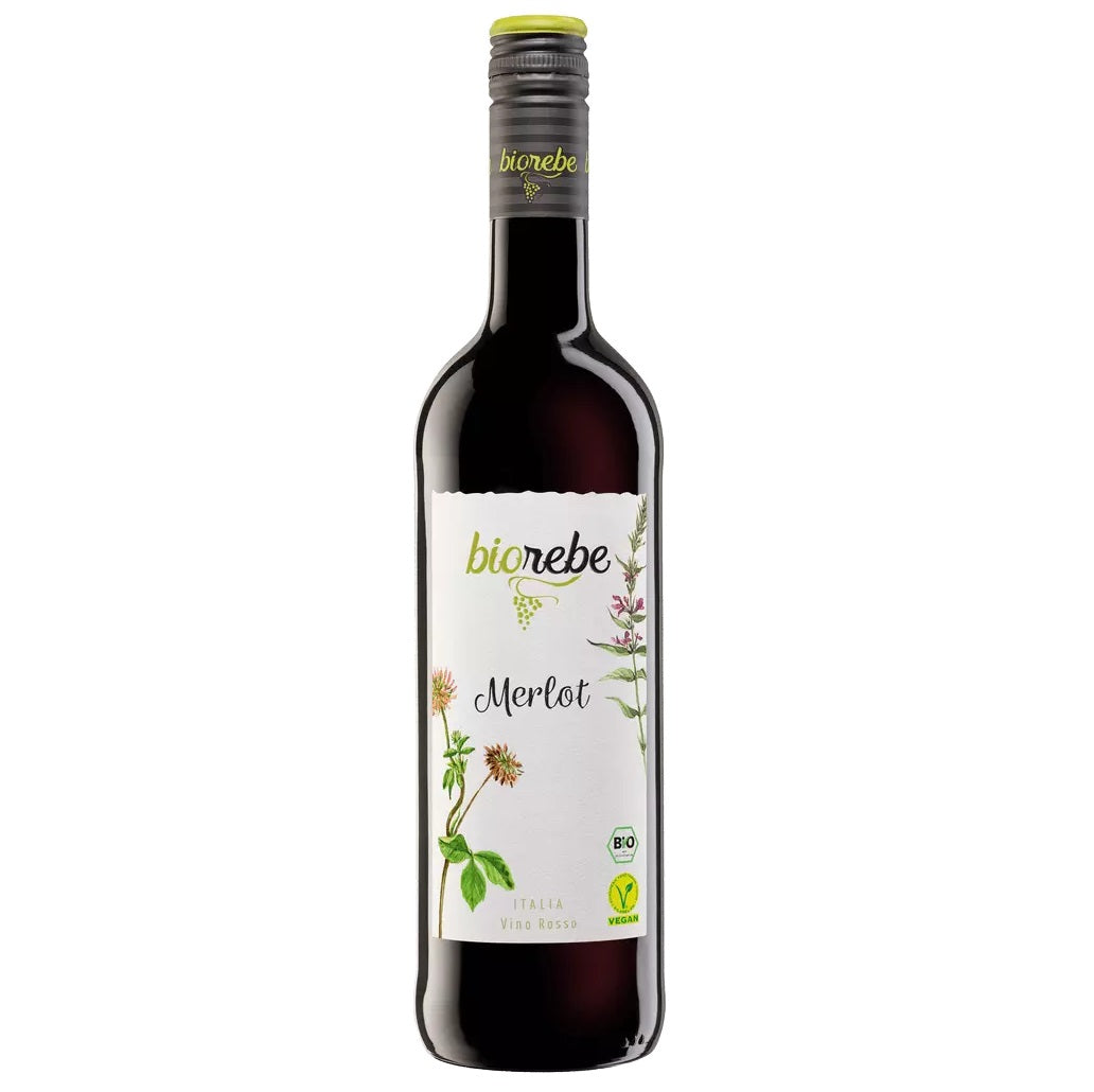 biorebe Merlot Rotwein trocken 12,5% je 0,25l im 6er Pack