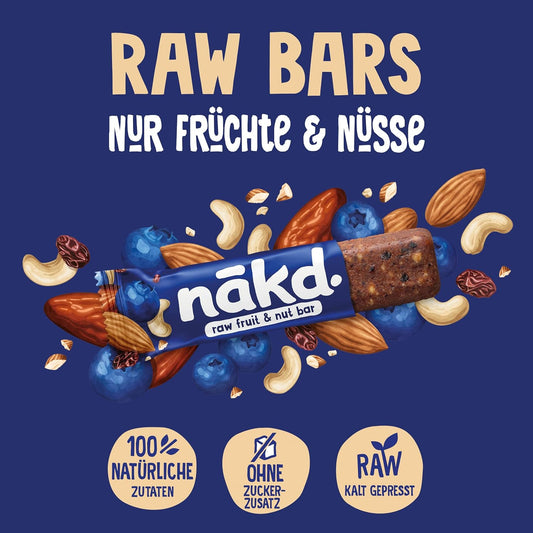 nakd Fruit & Nut Riegel Blueberry Muffin je 35g im 4er Pack