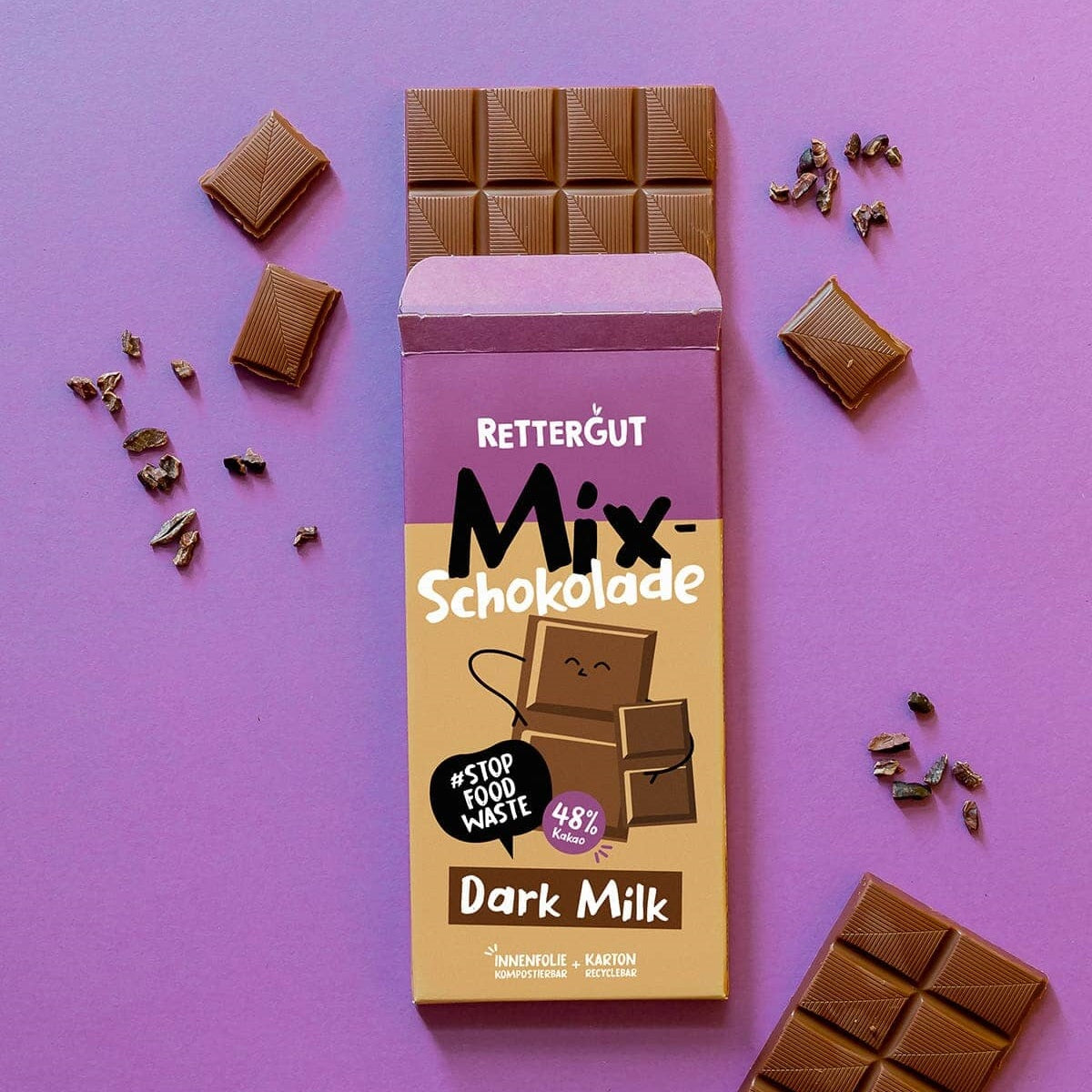 Rettergut Mixschokolade Dark Milk 10 x 80g