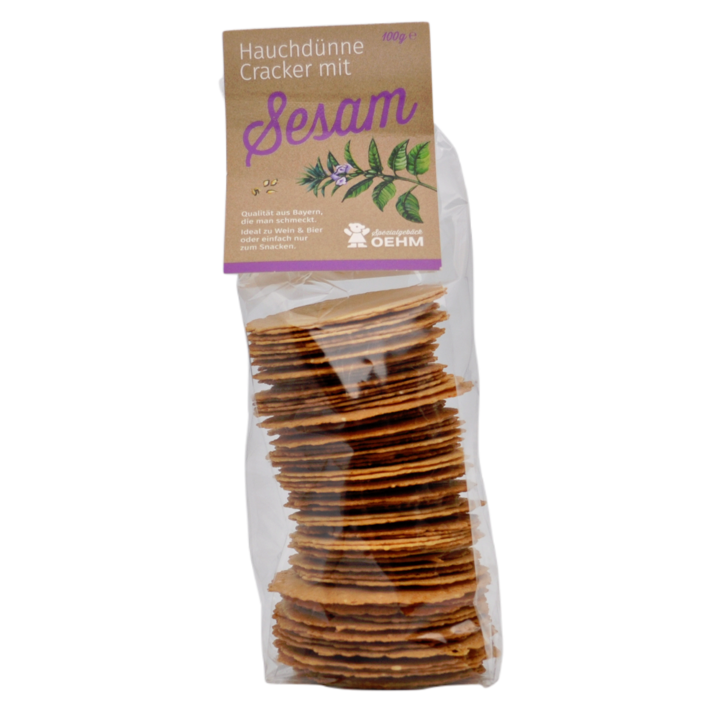 Cracker mit Sesam - Geschmack je 100g im 6er Pack