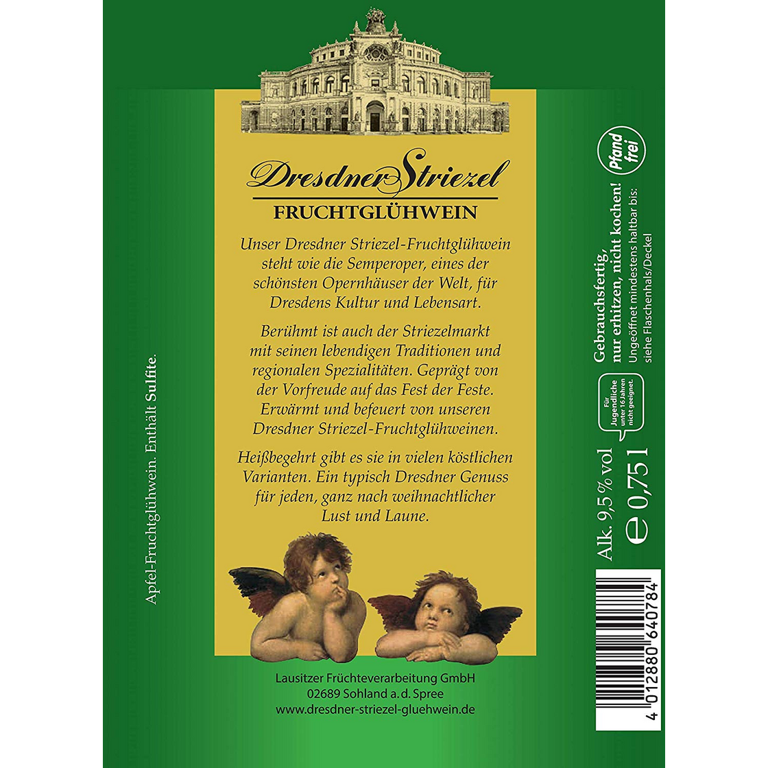 Dresdner Striezel Glühwein - Apfel-Zimt 0,75l