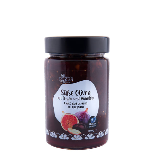 Süße Oliven - Aufstrich mit Feigen und Mandeln 240g