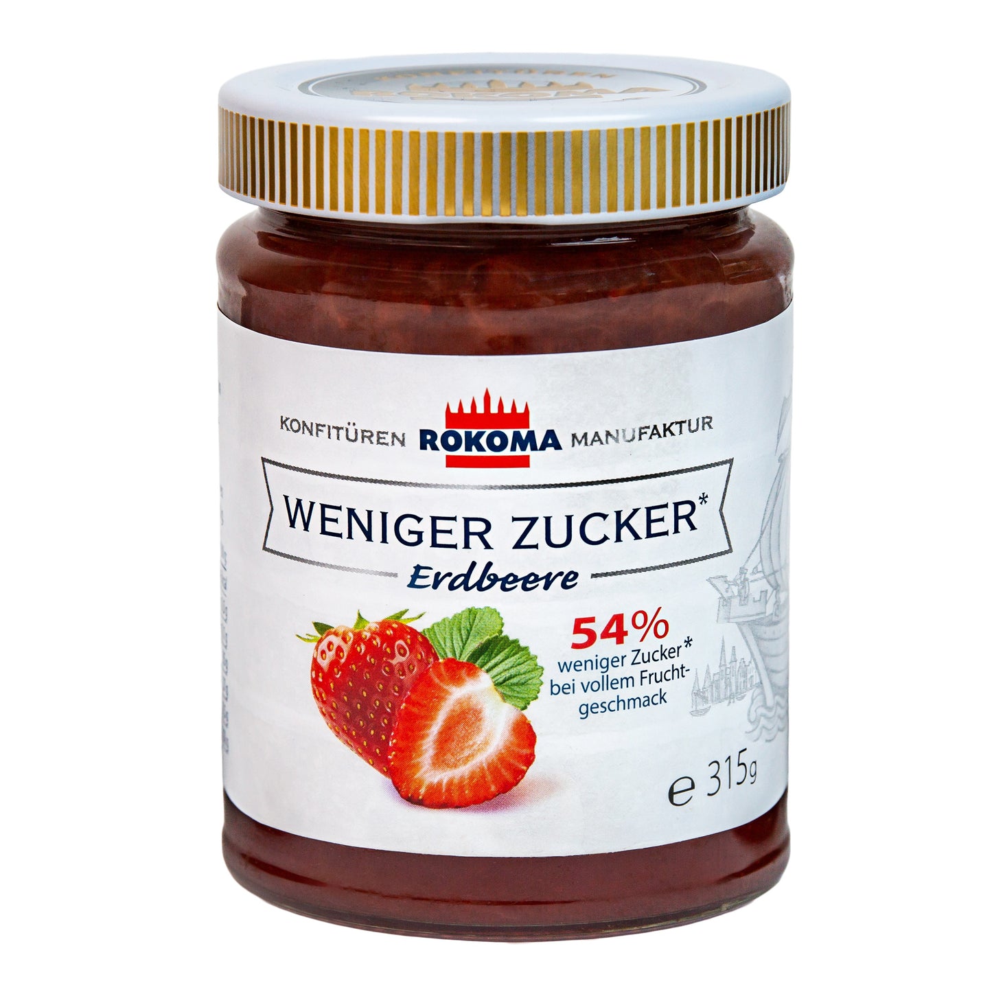 Rokoma Erdbeer-Fruchtaufstrich - weniger Zucker 315g
