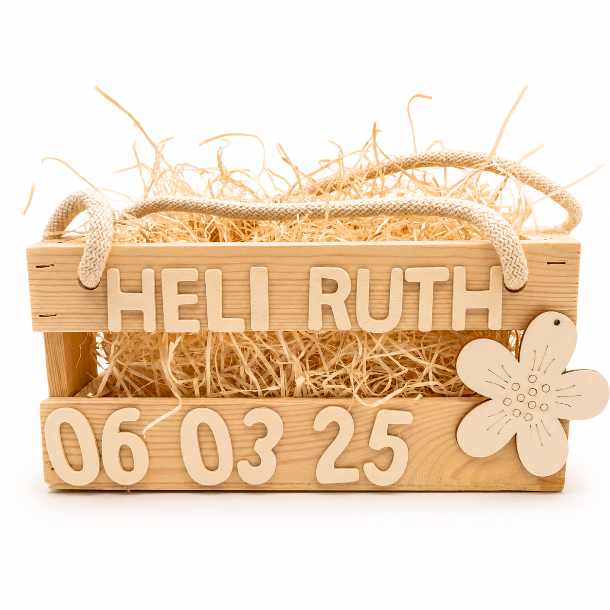 Holzkisten mit Wunschtext