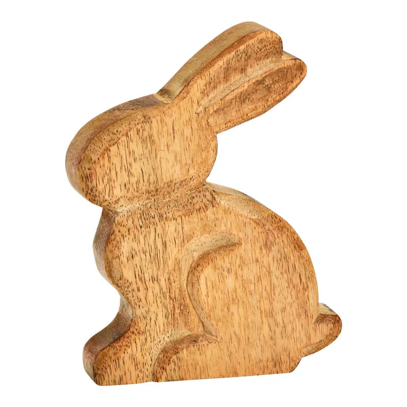 Osterhase aus Mangoholz 11x15x2cm