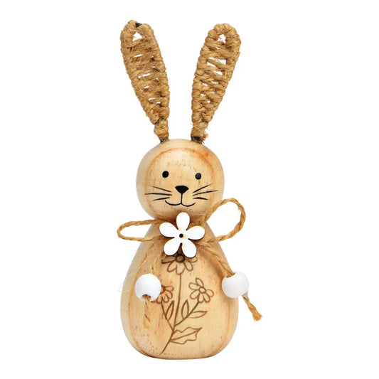 handgemachter Osterhase aus Holz 4x10x4cm