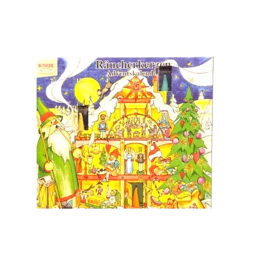 KNOX Adventskalender mit 24 Räucherkerzen  26x1,4x24cm