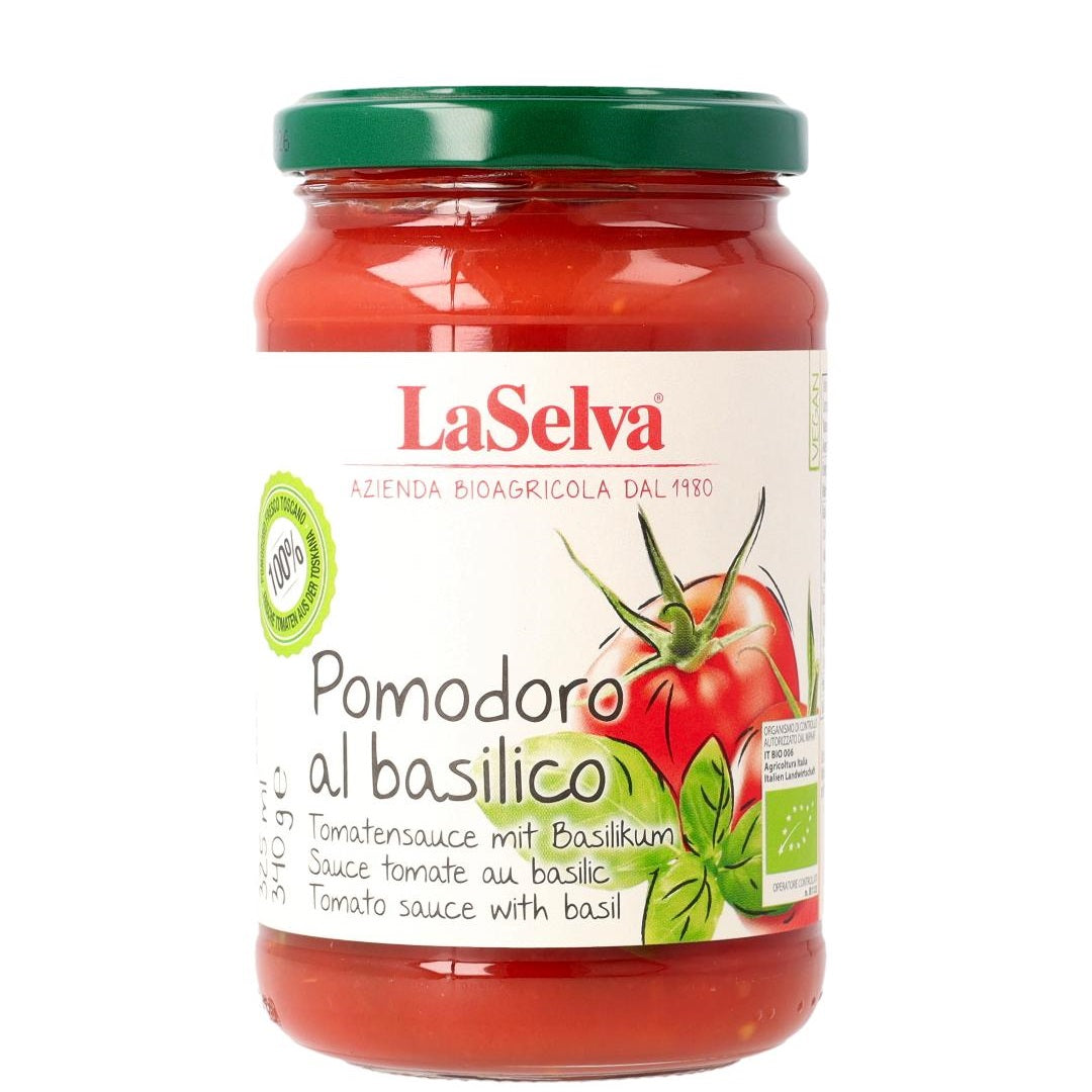 Bio Tomatensauce mit Basilikum vegan 325ml