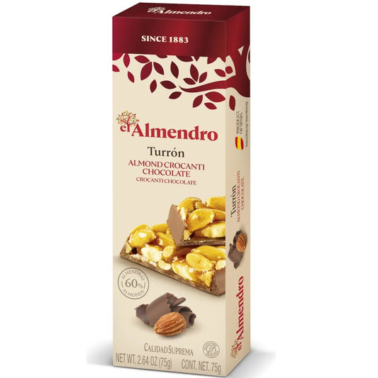 El Almendro Turron Almond Crocanti Chocolate 75g