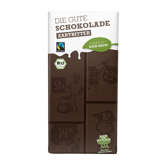 Die Gute Schokolade - BIO und VEGAN - Zartbitter je 100g im 10er Pack