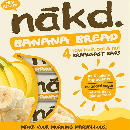 nakd Fruit & Nut Frühstücksriegel Banana Bread je 30g im 4er Pack