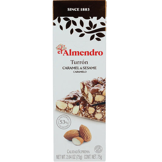 El Almendro Turron Caramel & Sesame 75g