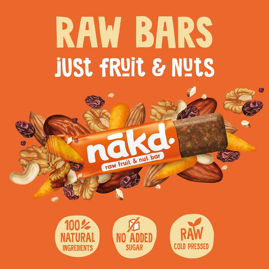 nakd Fruit & Nut Riegel Carrot Cake je 35g im 4er Pack