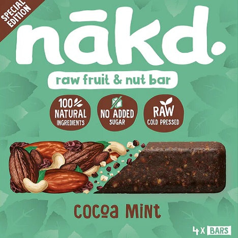 nakd Fruit & Nut Riegel Cocoa Mint je 35g im 4er Pack