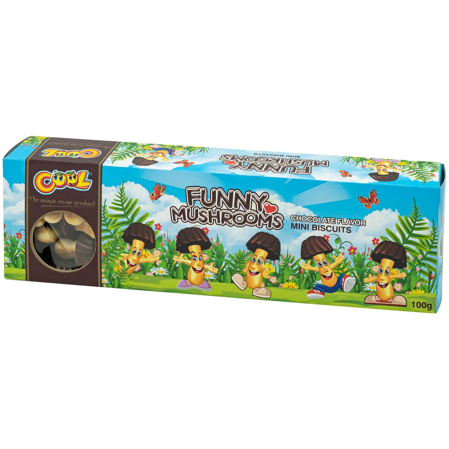 Funny Mushrooms - Kekse mit Schokolade je 100g im 3er Pack