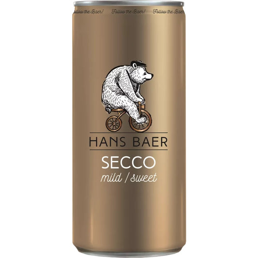 HANS BAER Secco - Gold - Perlwein mild - sweet je 200ml im 6er Pack