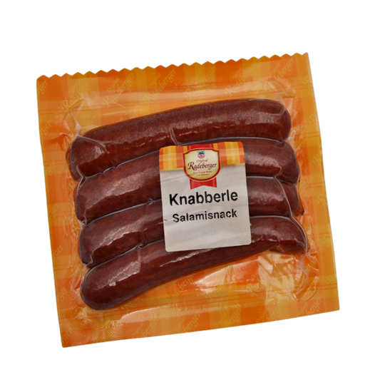 Original Radeberger Knabberle Salami - Snack je 160g im 4er Pack
