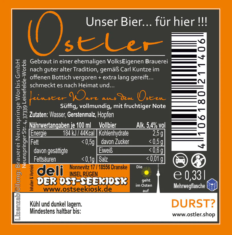Ostler Vollbier Hell 0,33l