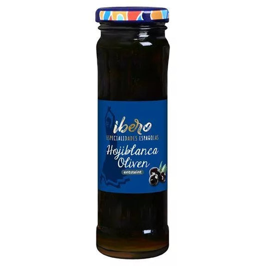 Hojiblanca Oliven - schwarz ohne Stein - vegan je 150g im 4er Pack