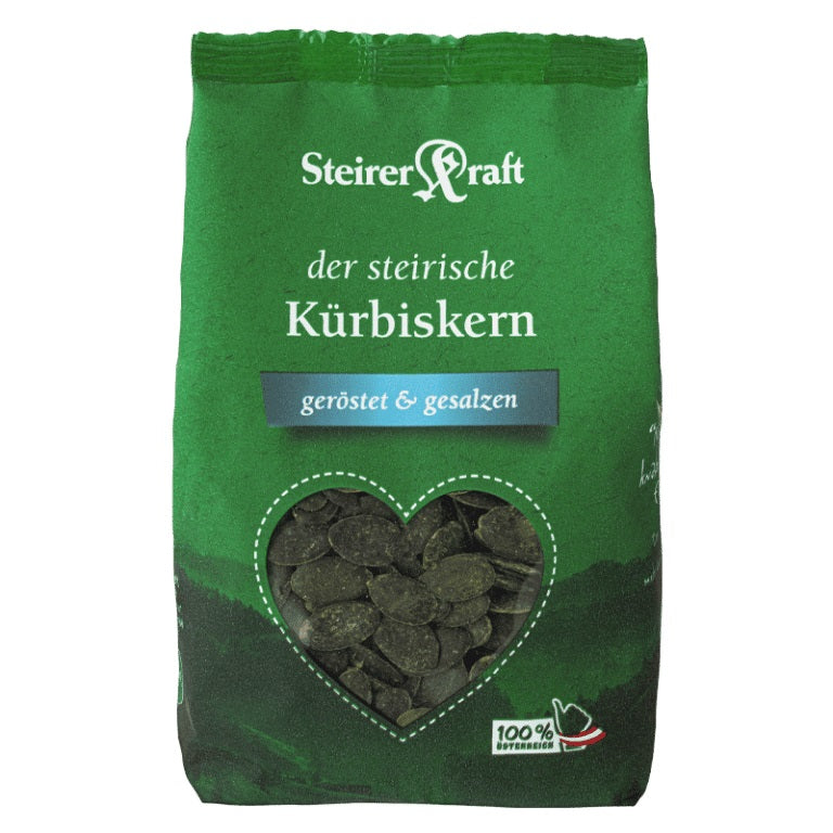 Steirische BIO-Kürbiskerne geröstet & gesalzen - vegan - je 200g im 4er Pack